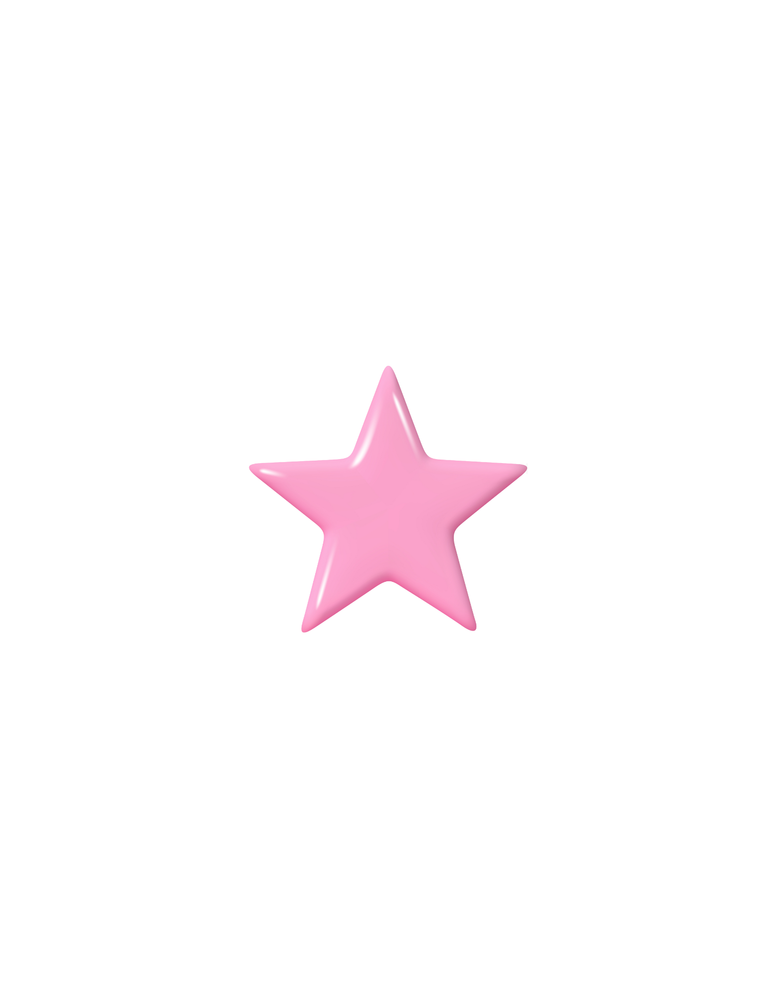 glossy pink star-shaped object